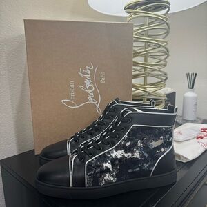 Christian Louboutin Louis Orlato High-Top Black/Silver